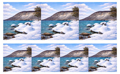 DecoCraft - Studio 1375 - Scenic Tiles Series - Frozen Lakeshore