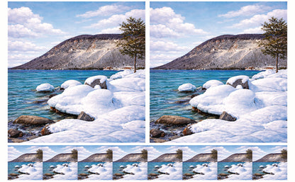 DecoCraft - Studio 1375 - Scenic Tiles Series - Frozen Lakeshore