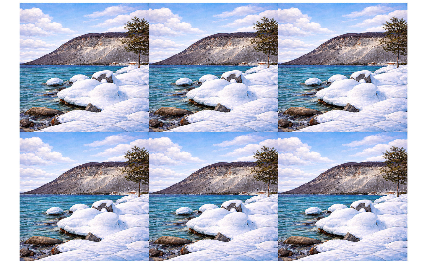 DecoCraft - Studio 1375 - Scenic Tiles Series - Frozen Lakeshore