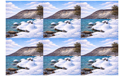DecoCraft - Studio 1375 - Scenic Tiles Series - Frozen Lakeshore