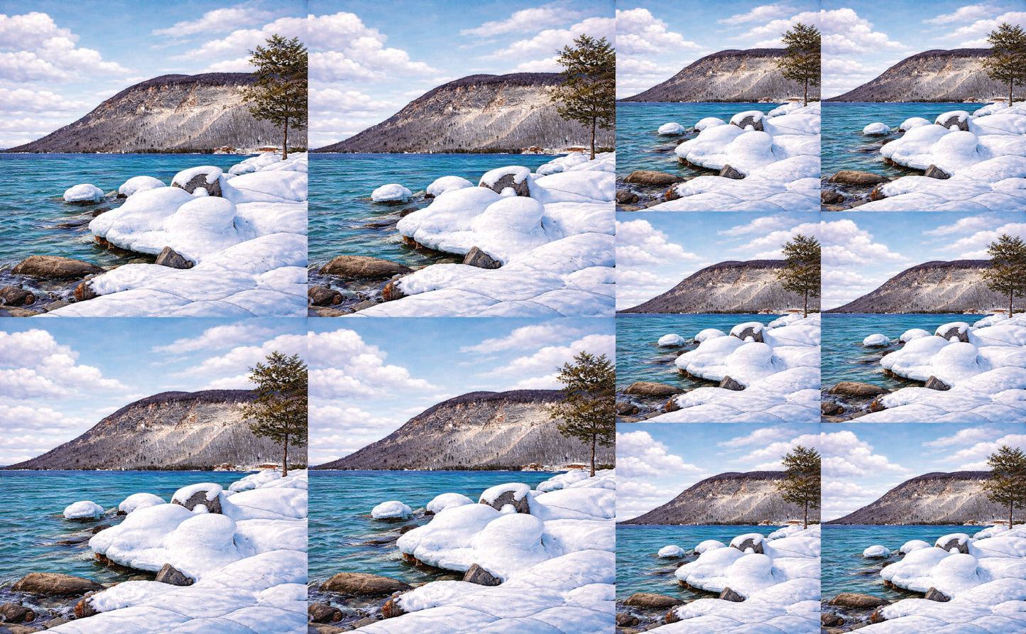DecoCraft - Studio 1375 - Scenic Tiles Series - Frozen Lakeshore
