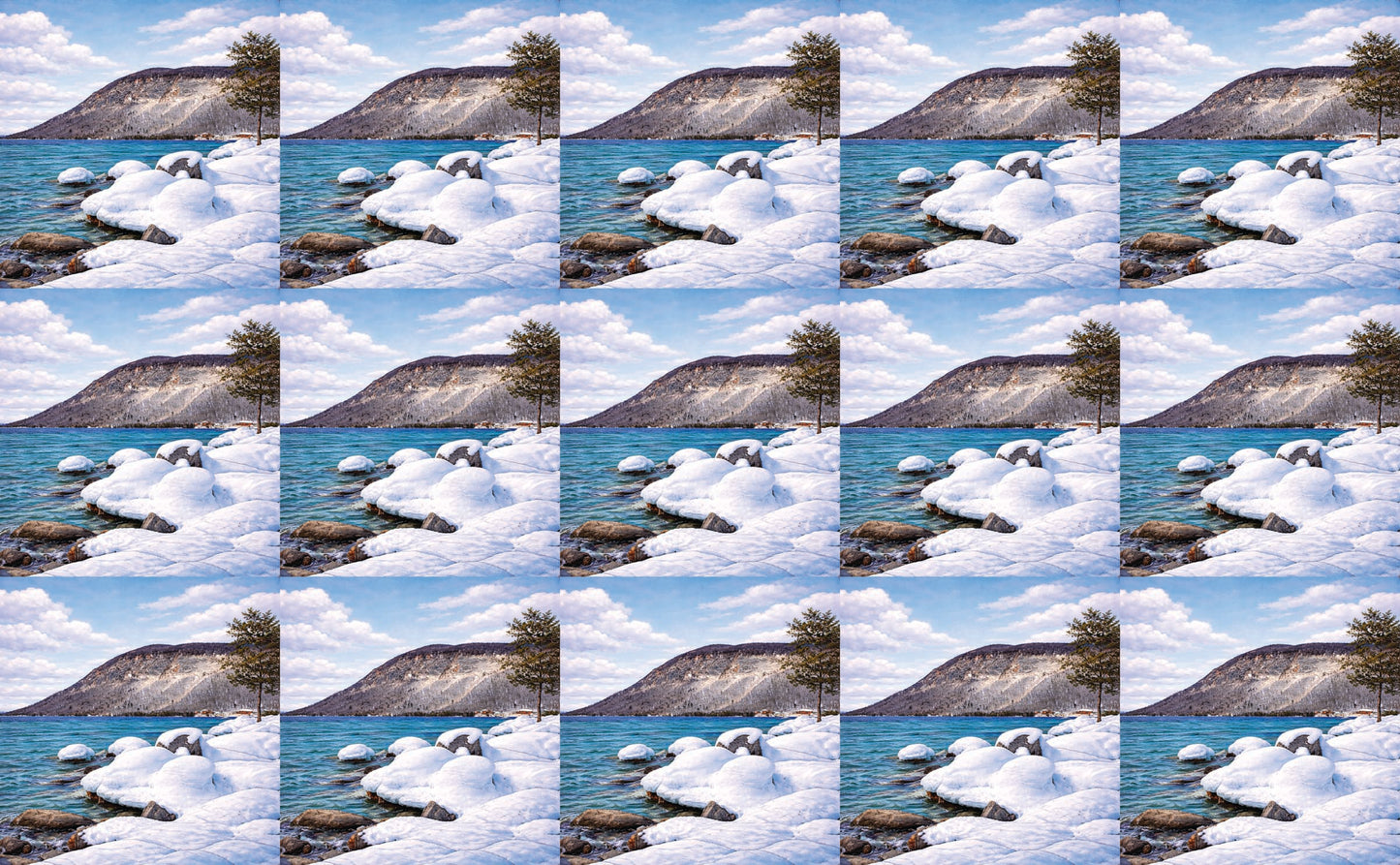DecoCraft - Studio 1375 - Scenic Tiles Series - Frozen Lakeshore