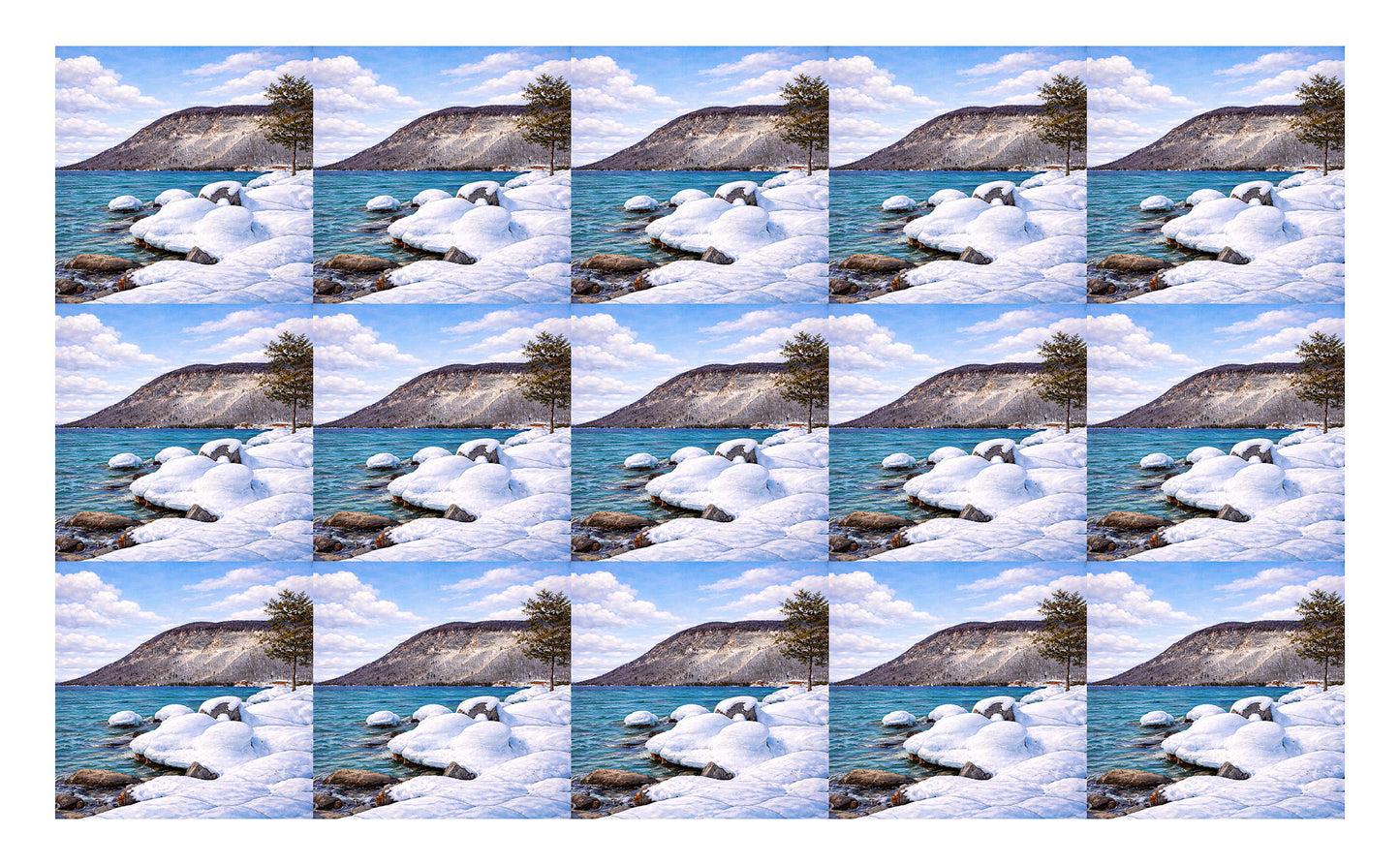 DecoCraft - Studio 1375 - Scenic Tiles Series - Frozen Lakeshore