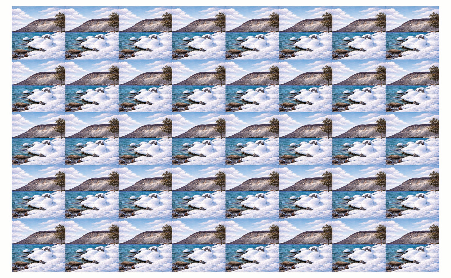 DecoCraft - Studio 1375 - Scenic Tiles Series - Frozen Lakeshore