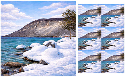 DecoCraft - Studio 1375 - Scenic Tiles Series - Frozen Lakeshore