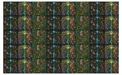 DecoCraft - Scenic Elevated Texture Tiles - Realistic Stained Glass - Enchanted Forest Glow Extra Small Assortment