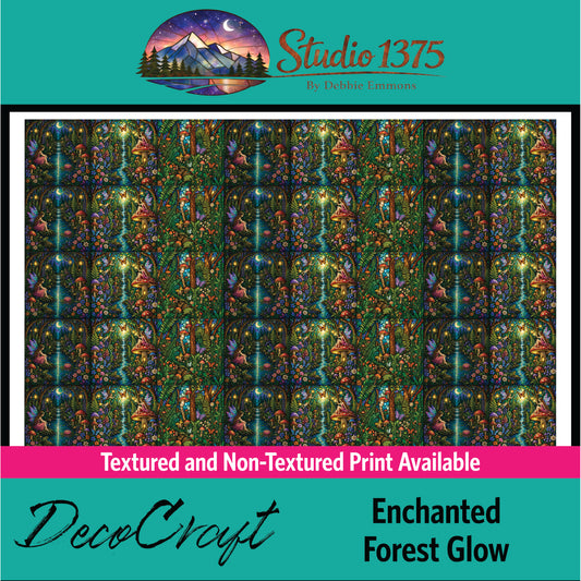 DecoCraft - Scenic Elevated Texture Tiles - Realistic Stained Glass - Enchanted Forest Glow Extra Small Assortment