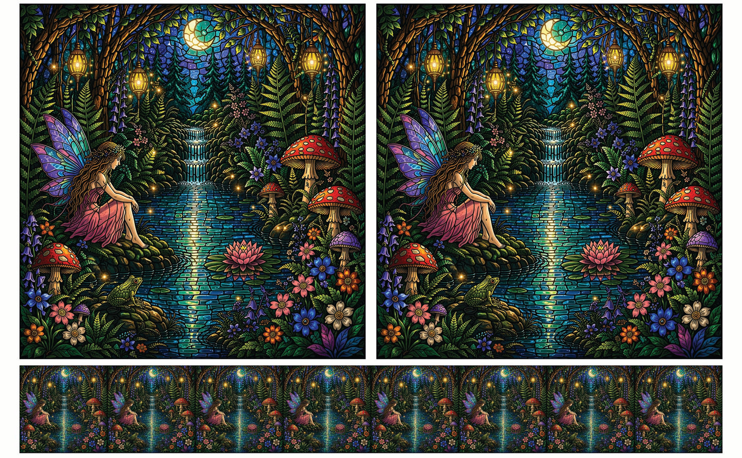DecoCraft - Studio 1375 - Elevated Scenic Tiles Series - Moonlit Fairy Falls