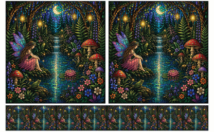 DecoCraft - Studio 1375 - Elevated Scenic Tiles Series - Moonlit Fairy Falls