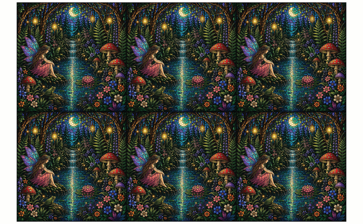 DecoCraft - Studio 1375 - Elevated Scenic Tiles Series - Moonlit Fairy Falls