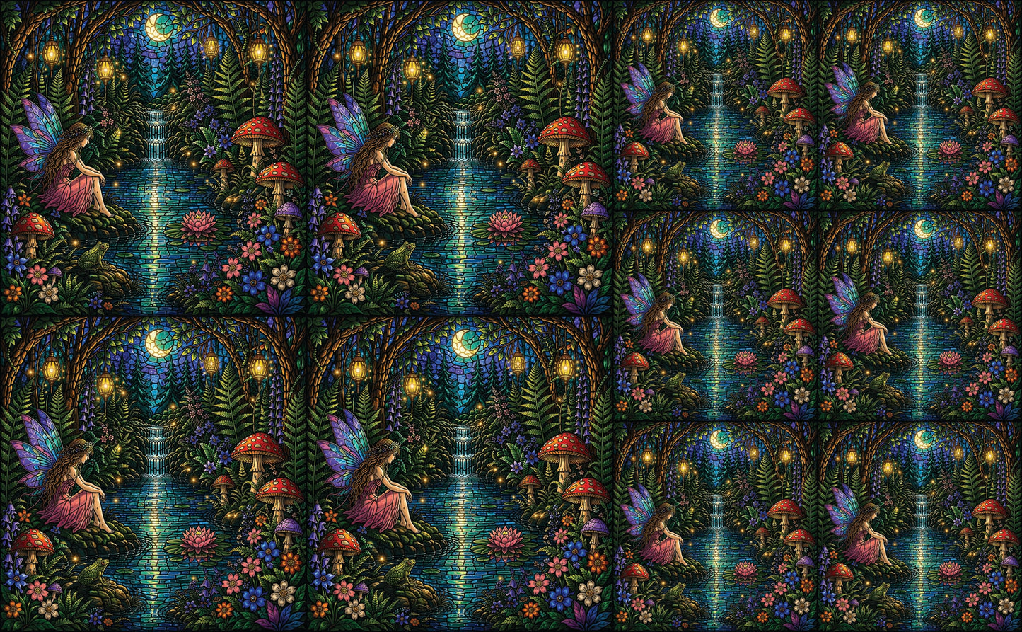 DecoCraft - Studio 1375 - Elevated Scenic Tiles Series - Moonlit Fairy Falls