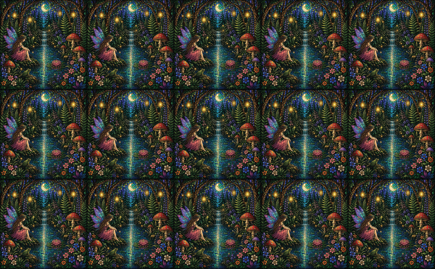 DecoCraft - Studio 1375 - Elevated Scenic Tiles Series - Moonlit Fairy Falls