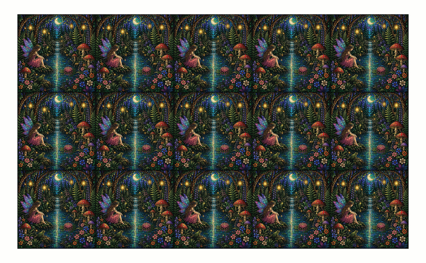 DecoCraft - Studio 1375 - Elevated Scenic Tiles Series - Moonlit Fairy Falls