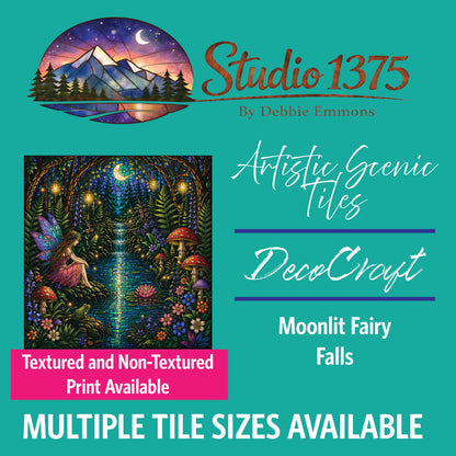 DecoCraft - Studio 1375 - Elevated Scenic Tiles Series - Moonlit Fairy Falls