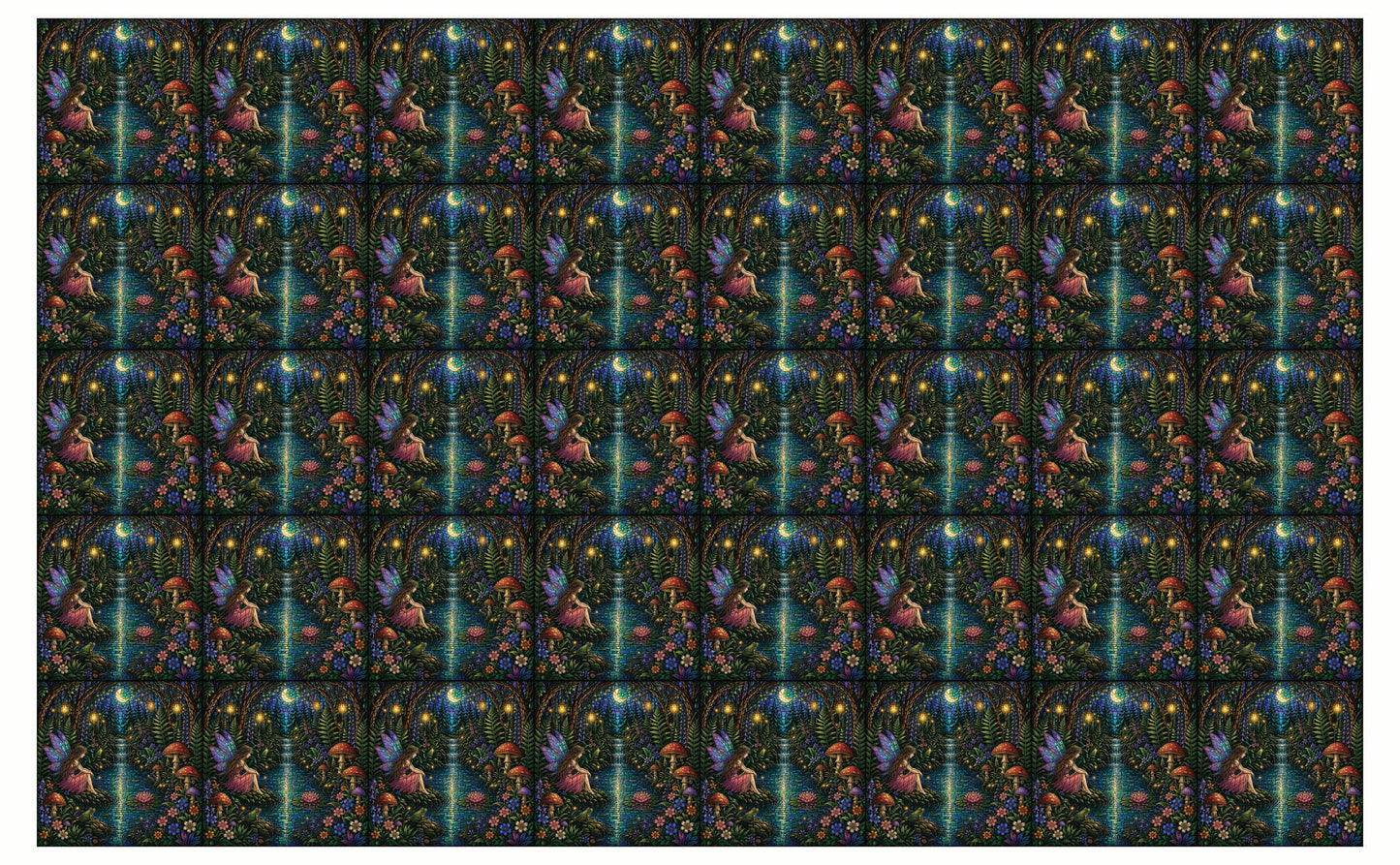 DecoCraft - Studio 1375 - Elevated Scenic Tiles Series - Moonlit Fairy Falls