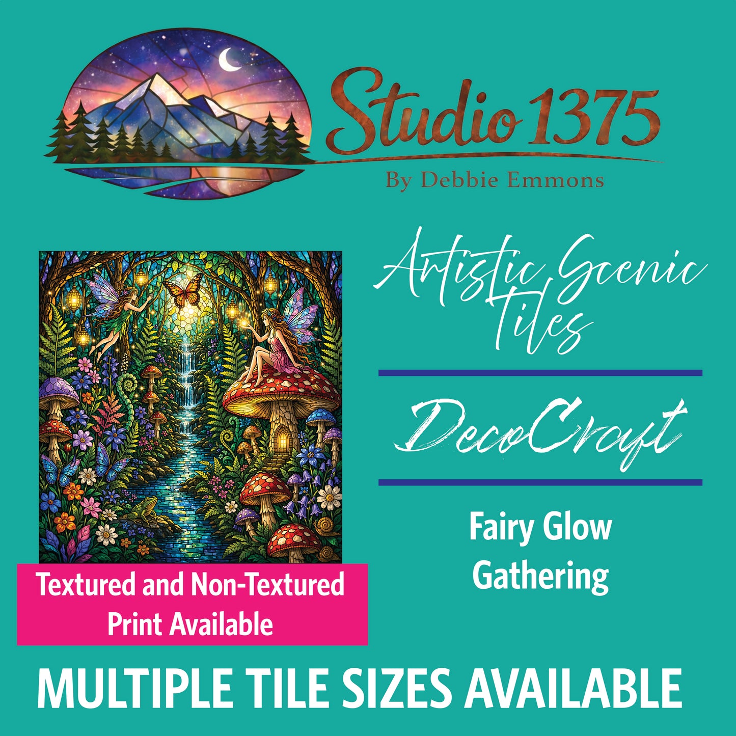 DecoCraft - Studio 1375 - Elevated Scenic Tiles Series - Fairy Glow Gathering