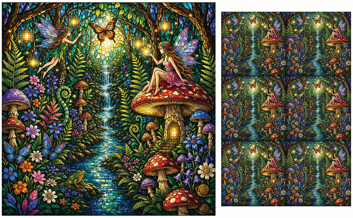 DecoCraft - Studio 1375 - Elevated Scenic Tiles Series - Fairy Glow Gathering