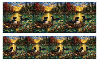 DecoCraft - Studio 1375 - Elevated Scenic Tiles Series - Loons at Sunset