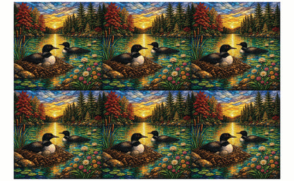 DecoCraft - Studio 1375 - Elevated Scenic Tiles Series - Loons at Sunset