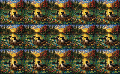 DecoCraft - Studio 1375 - Elevated Scenic Tiles Series - Loons at Sunset