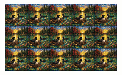DecoCraft - Studio 1375 - Elevated Scenic Tiles Series - Loons at Sunset