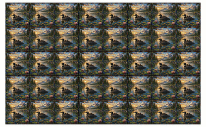 DecoCraft - Studio 1375 - Elevated Scenic Tiles Series - Mountain Lake Loon Family
