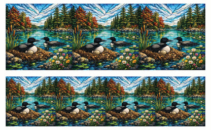 DecoCraft - Studio 1375 - Elevated Scenic Tiles Series - Riverside Loon Nest