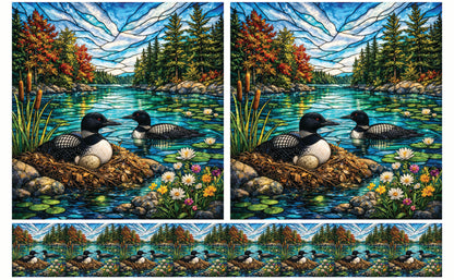 DecoCraft - Studio 1375 - Elevated Scenic Tiles Series - Riverside Loon Nest