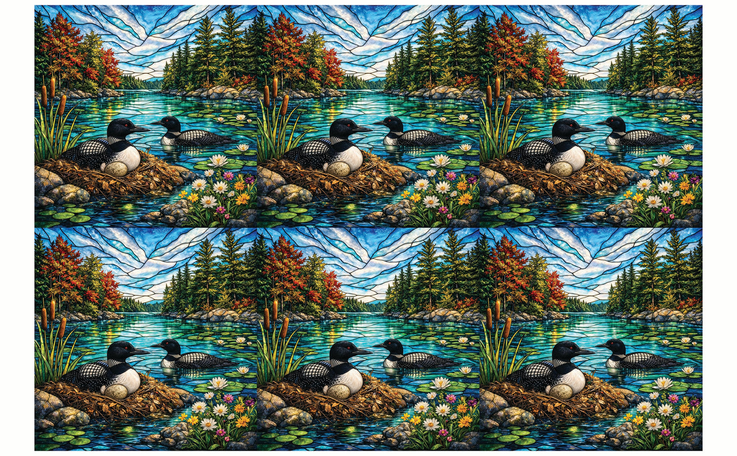 DecoCraft - Studio 1375 - Elevated Scenic Tiles Series - Riverside Loon Nest