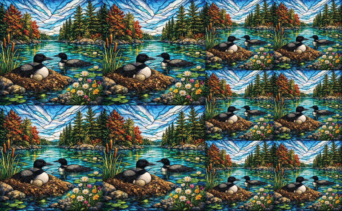 DecoCraft - Studio 1375 - Elevated Scenic Tiles Series - Riverside Loon Nest