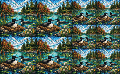DecoCraft - Studio 1375 - Elevated Scenic Tiles Series - Riverside Loon Nest