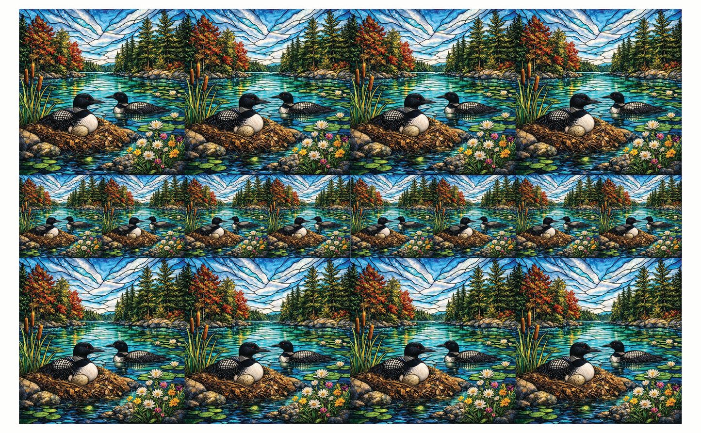 DecoCraft - Studio 1375 - Elevated Scenic Tiles Series - Riverside Loon Nest