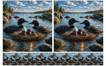 DecoCraft - Studio 1375 - Scenic Tiles Series - Loon Family