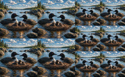 DecoCraft - Studio 1375 - Scenic Tiles Series - Loon Family