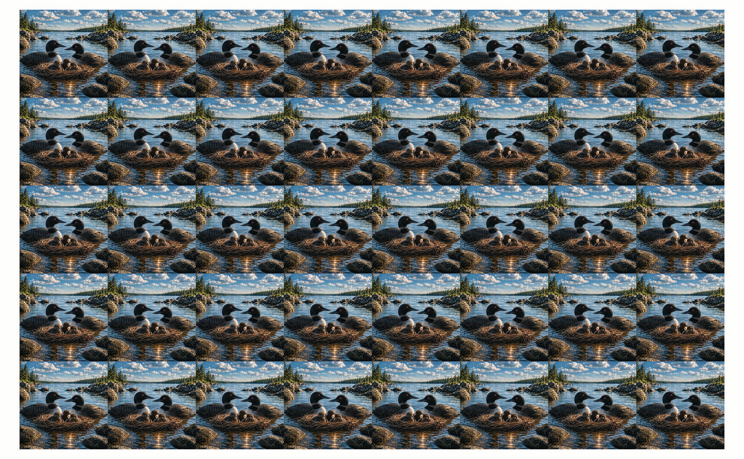 DecoCraft - Studio 1375 - Scenic Tiles Series - Loon Family