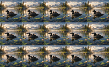 DecoCraft - Studio 1375 - Scenic Tiles Series - Loons at Dawn