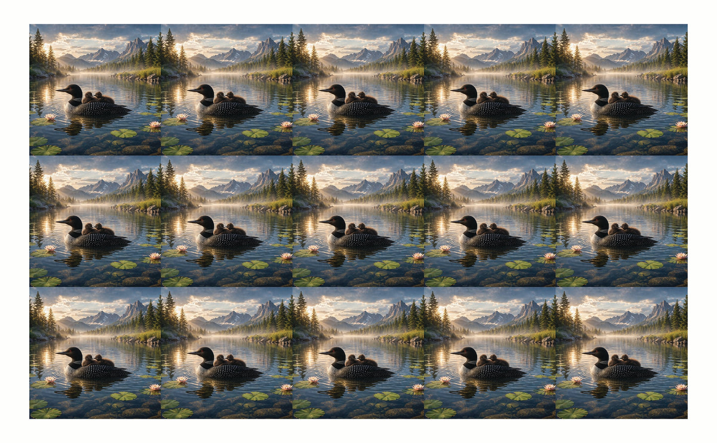 DecoCraft - Studio 1375 - Scenic Tiles Series - Loons at Dawn