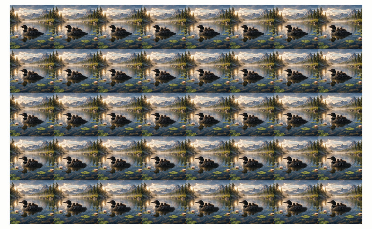 DecoCraft - Studio 1375 - Scenic Tiles Series - Loons at Dawn