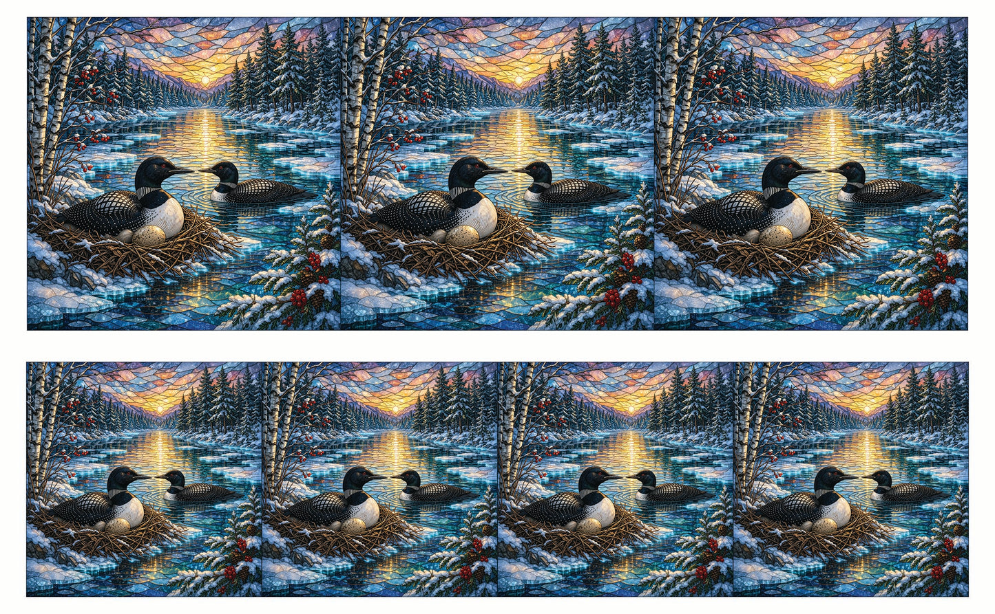 DecoCraft - Studio 1375 - Elevated Scenic Tiles Series - Winter Loon Nest