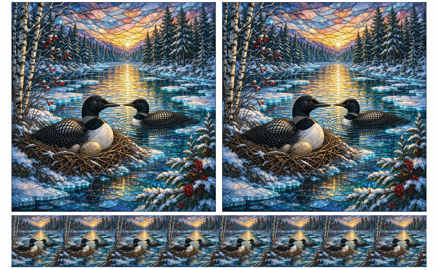 DecoCraft - Studio 1375 - Elevated Scenic Tiles Series - Winter Loon Nest
