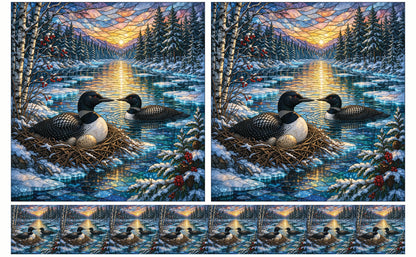 DecoCraft - Studio 1375 - Elevated Scenic Tiles Series - Winter Loon Nest