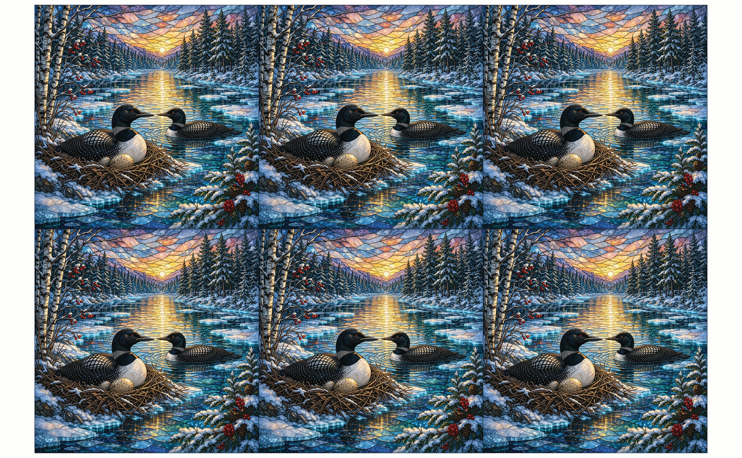 DecoCraft - Studio 1375 - Elevated Scenic Tiles Series - Winter Loon Nest