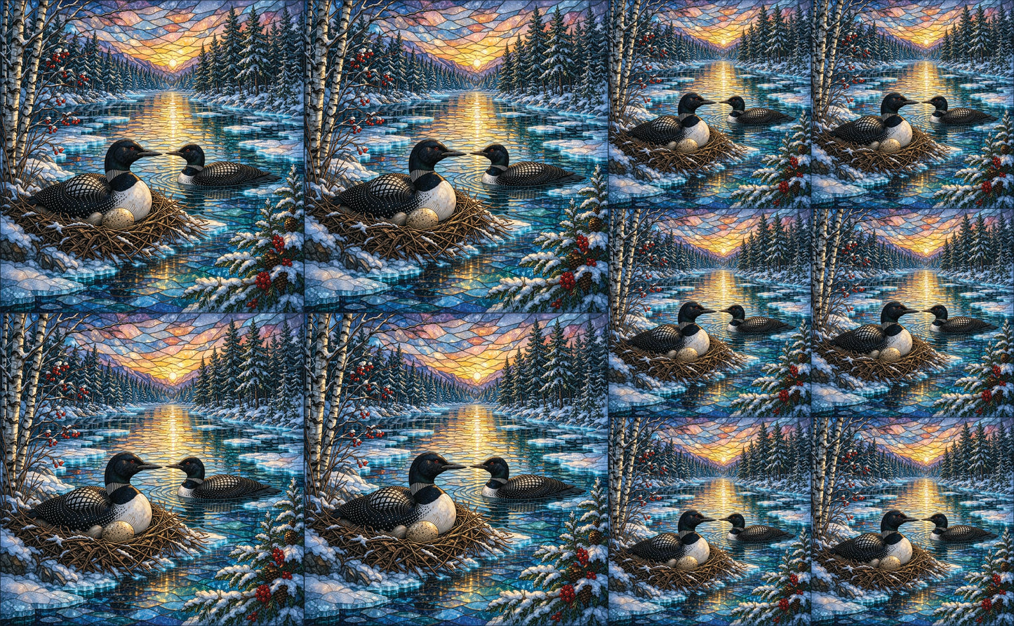 DecoCraft - Studio 1375 - Elevated Scenic Tiles Series - Winter Loon Nest