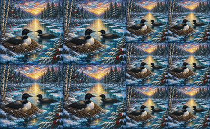 DecoCraft - Studio 1375 - Elevated Scenic Tiles Series - Winter Loon Nest