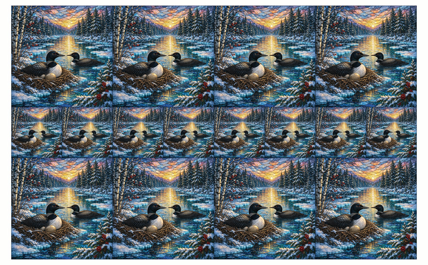 DecoCraft - Studio 1375 - Elevated Scenic Tiles Series - Winter Loon Nest