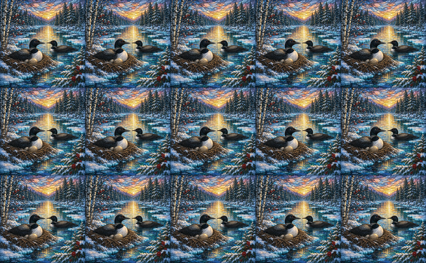 DecoCraft - Studio 1375 - Elevated Scenic Tiles Series - Winter Loon Nest
