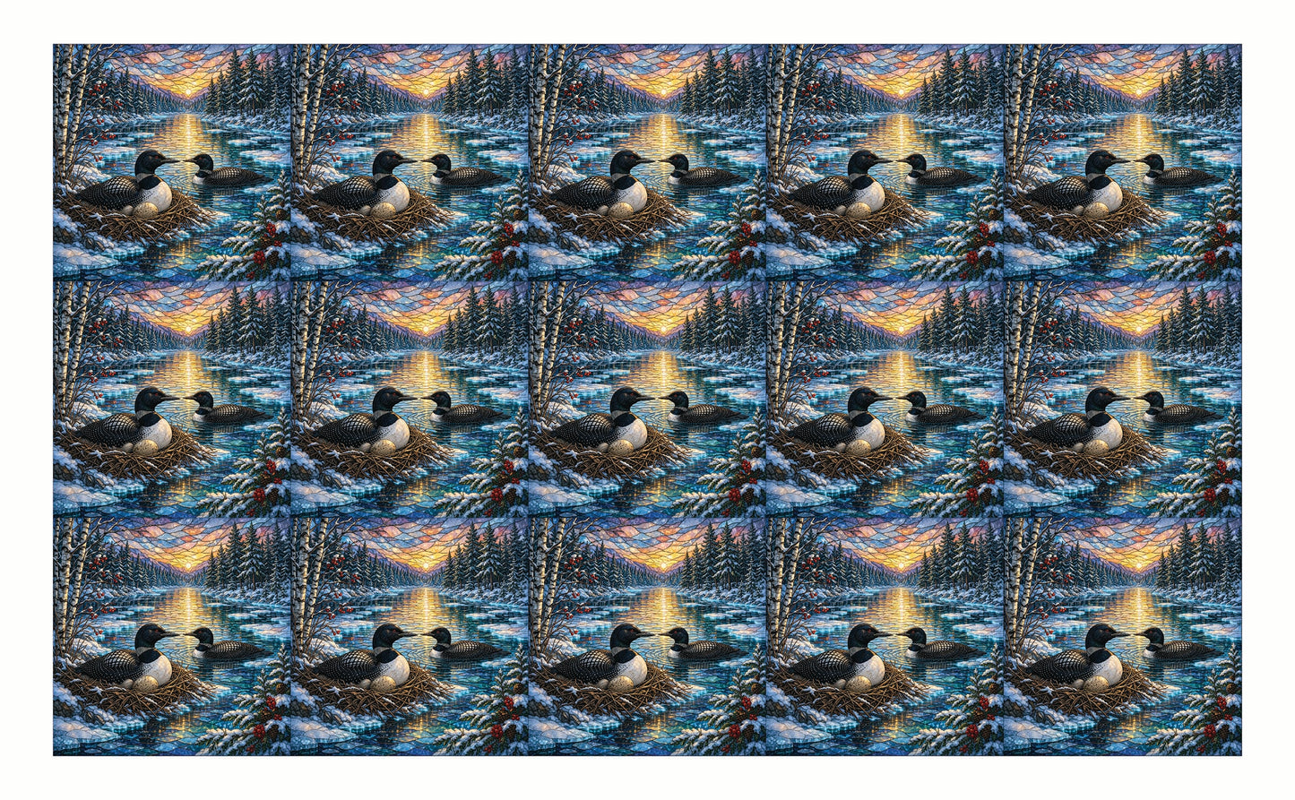 DecoCraft - Studio 1375 - Elevated Scenic Tiles Series - Winter Loon Nest