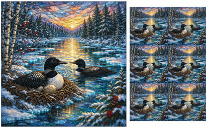 DecoCraft - Studio 1375 - Elevated Scenic Tiles Series - Winter Loon Nest