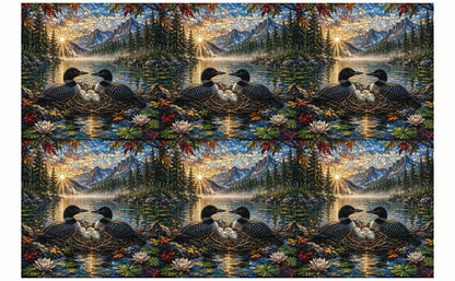 DecoCraft - Studio 1375 - Elevated Scenic Tiles Series - Sunrise Mountain Loon Nest