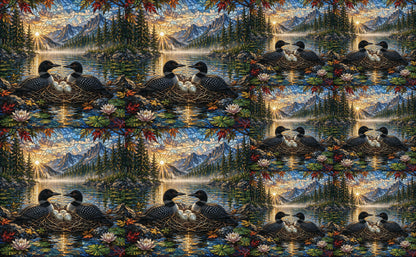 DecoCraft - Studio 1375 - Elevated Scenic Tiles Series - Sunrise Mountain Loon Nest